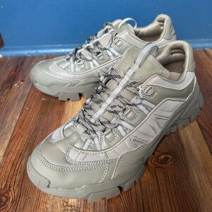 Zara Khaki Vegan Leather Chunky Sole Mountain Trainers EU42 US11